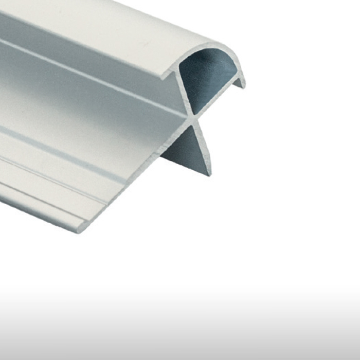 Profil en aluminium d´angle incurvé pour panneaux décoratifs