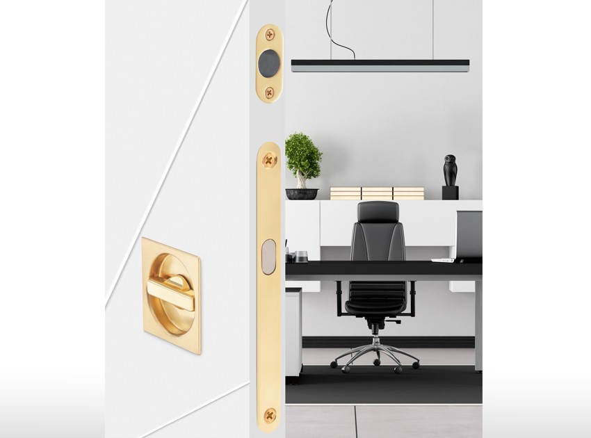 Kit square lock for sliding door – 3863