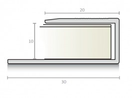Perfil de acabado 10-20 mm - Serie de acabado aluminio